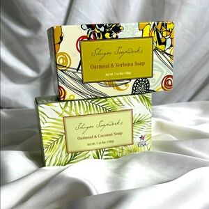 Shugar Soapworks Pack‎ of Two Oatmeal/Verbena and Oatmeal/Coconut Soap 7 Oz Each